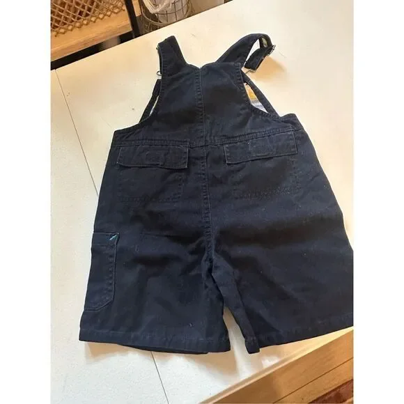 The Children's Place Toddler Navy Blue Denim Overalls Size 24 Months - Picture 2 of 3